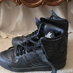Jeremy Scott x Adidas Black Winged Sneakers